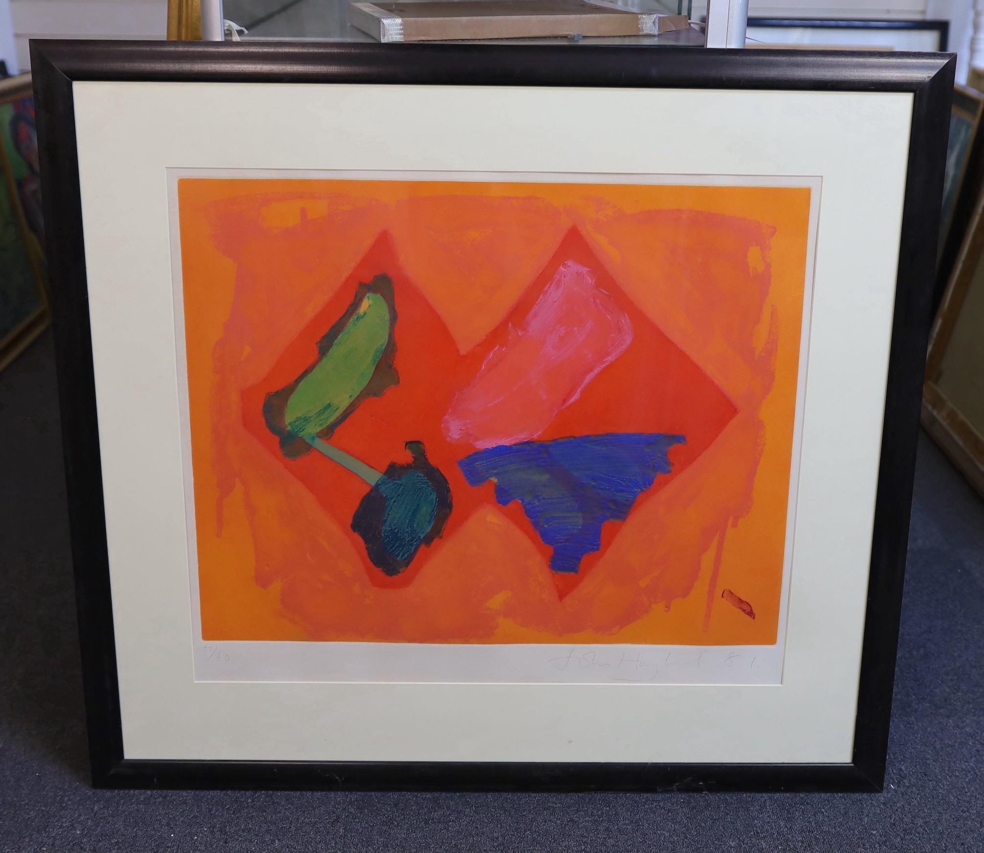 John Hoyland RA (British, 1934-2011), 'Fly Away' 1981, etching with aquatint and carborundum, visible sheet 63 x 73cm